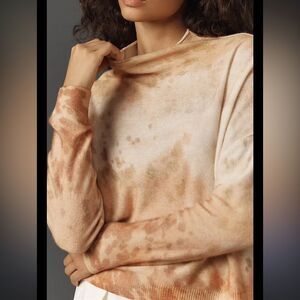 Anthropologie The Alani Cashmere Mock-Neck Sweater Pilcro: Printed Edition NWOT